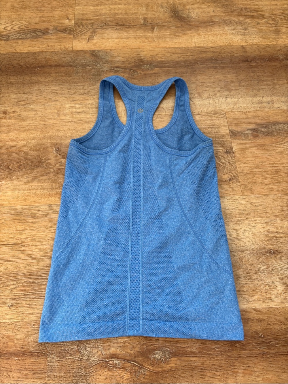 lululemon athletica Blue Racerback Tank with Center Mesh Panel